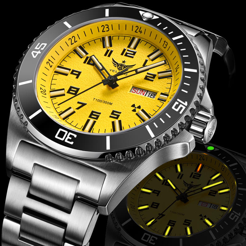 Automatic Mechanical Watch 44mm, Japan 8205 Movement, Men Diver Luxury Watch, 300M Waterproof Luminous