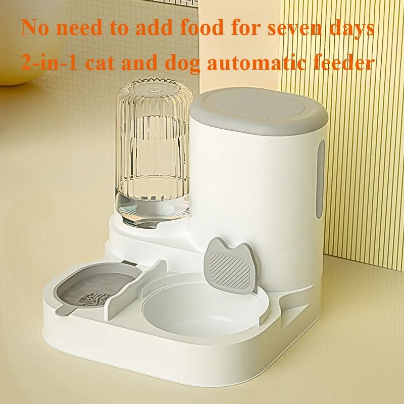 2-in-1 Automatic Pet Feeder & Water Dispenser – Gravity Cat & Dog Bowl Food and Drinking Station