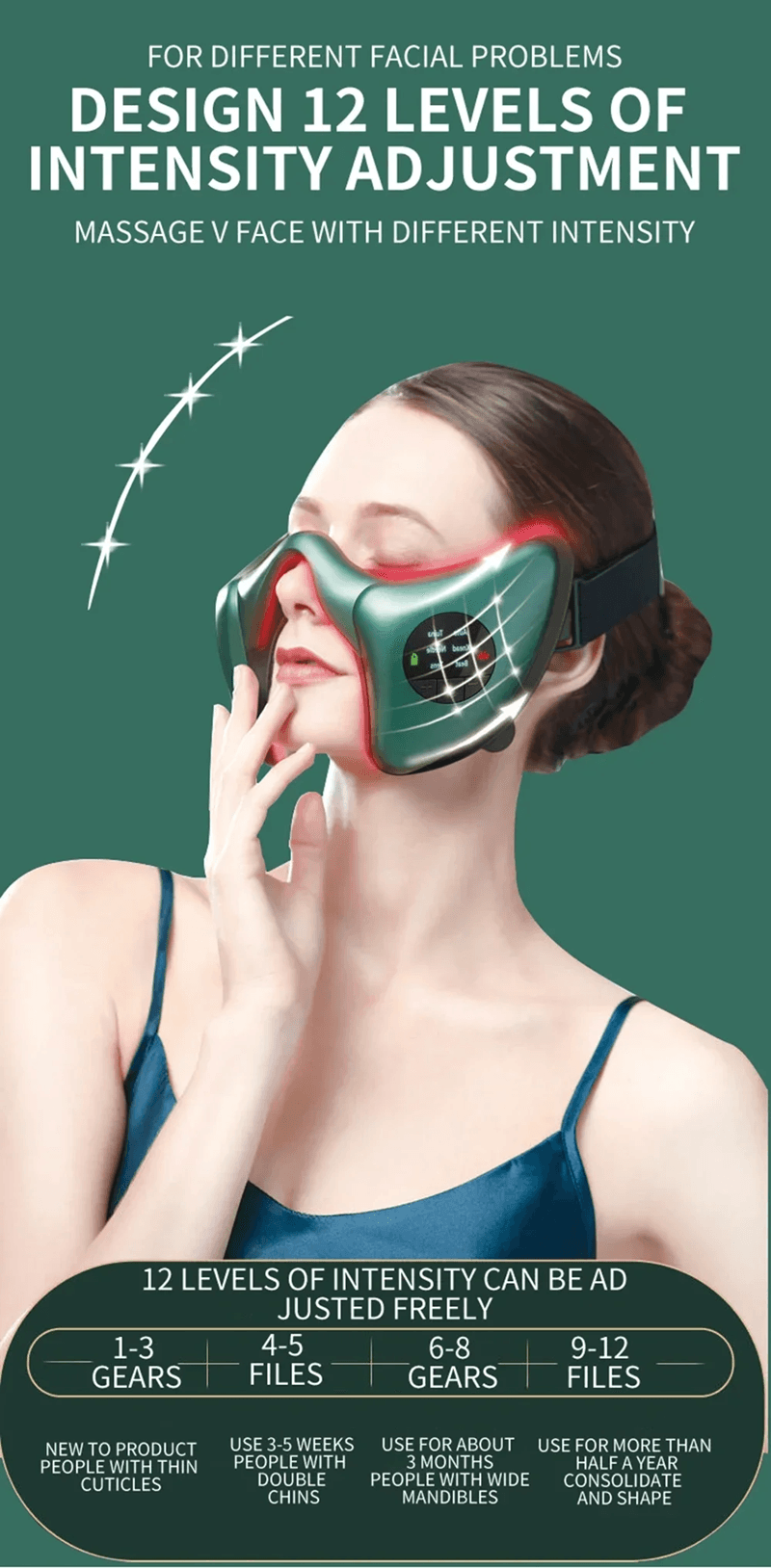 Smart Facial Massager Lifting and Firming V Shaped Face Lifting Device All Round Body Shaping Anti Aging Beauty Instrume
