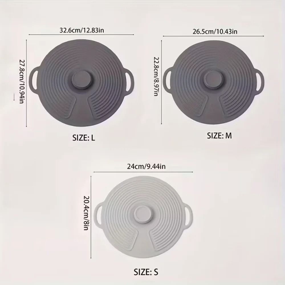 Universal Heat-Resistant Silicone Suction Lids and Microwave Splash Guard