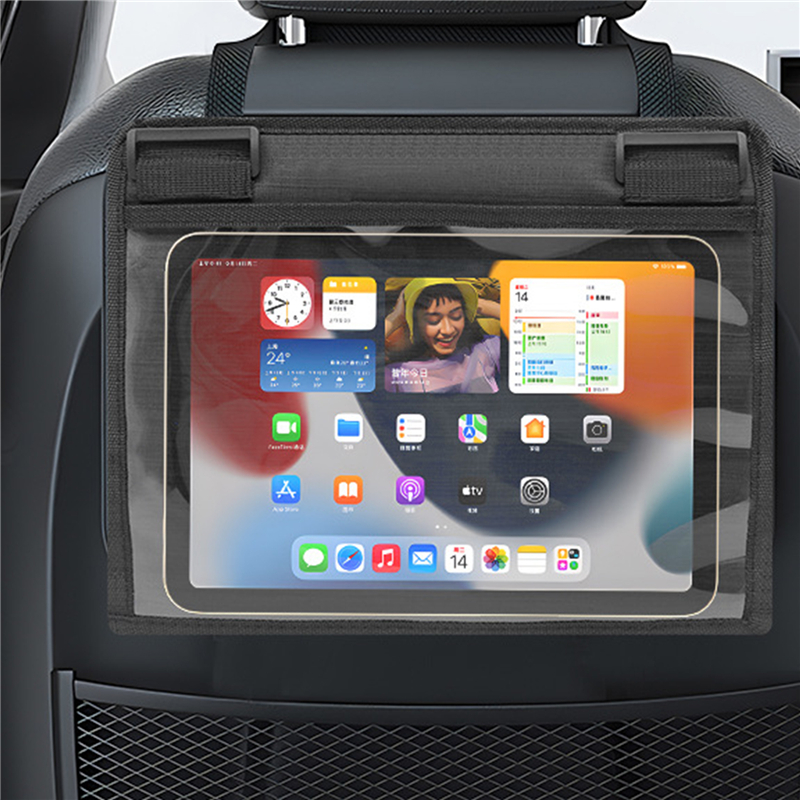Universal Car Tablet Hanging Bag, Rear Seat Headrest Storage Organizer for High-Speed Rail Travel