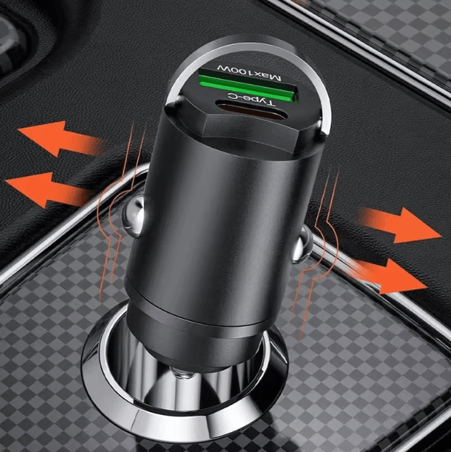 100W Fast Charging USB Car Charger Type C Adapter for iPhone Xiaomi Samsung