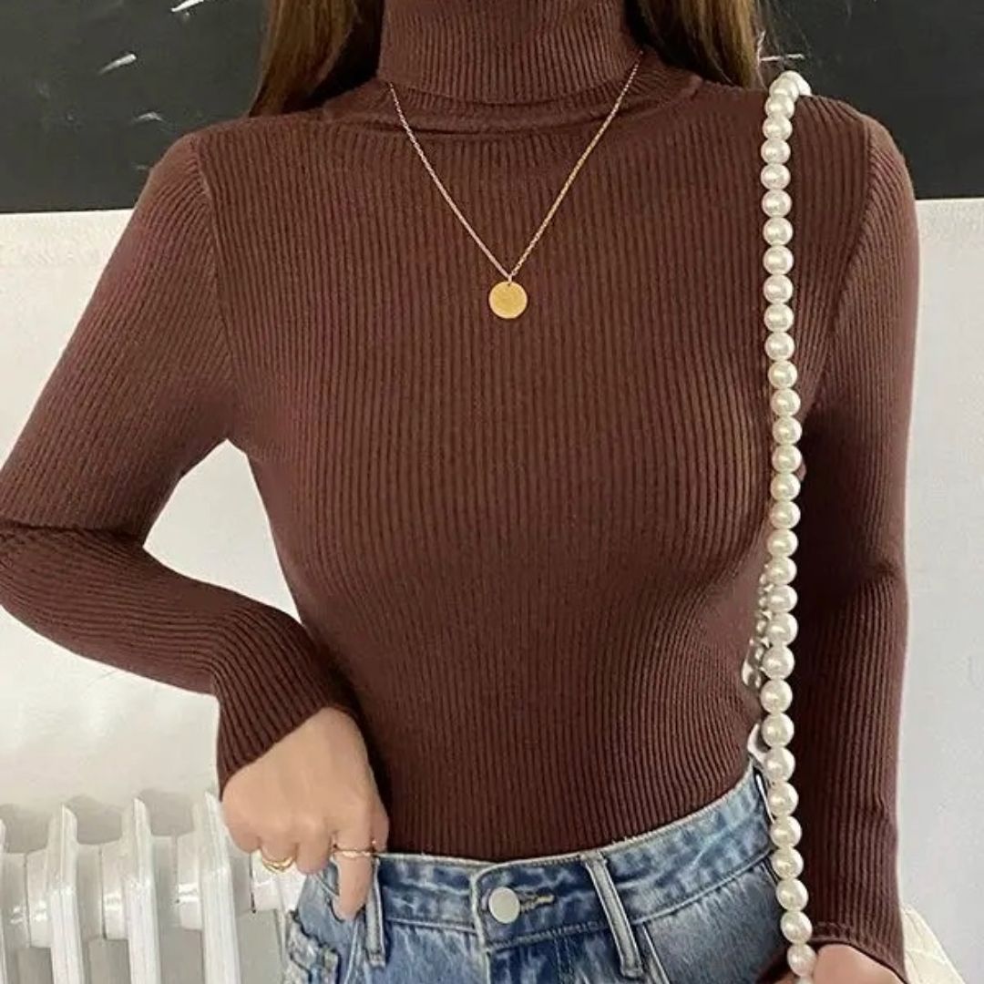 Heliar Womens Turtleneck Knitted Pullover Soft Autumn Winter Sweater