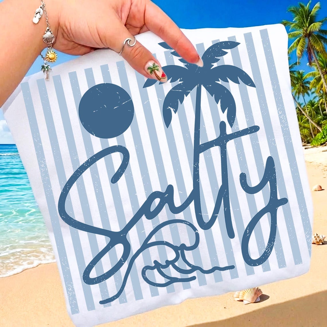 Salty Shirt Coastal Beach Vibes Graphic Tee Ocean Lover Summer Outfit