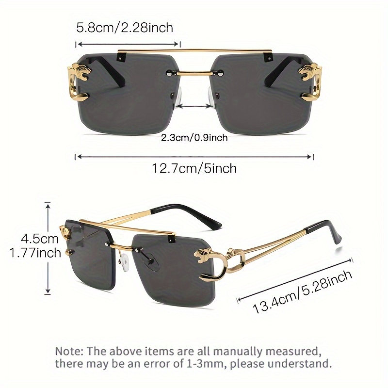 Golden Edge Frameless Sunglasses Anti Glare UV Protection Unisex Shades