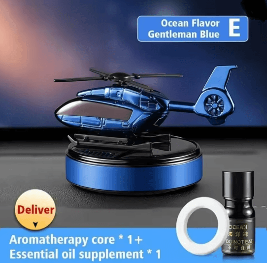 Solar Spin Helicopter Car Air Freshener Diffuser