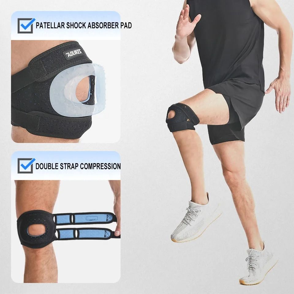 Patellar Tendon Support Strap | Adjustable Knee Brace with Gel Pad