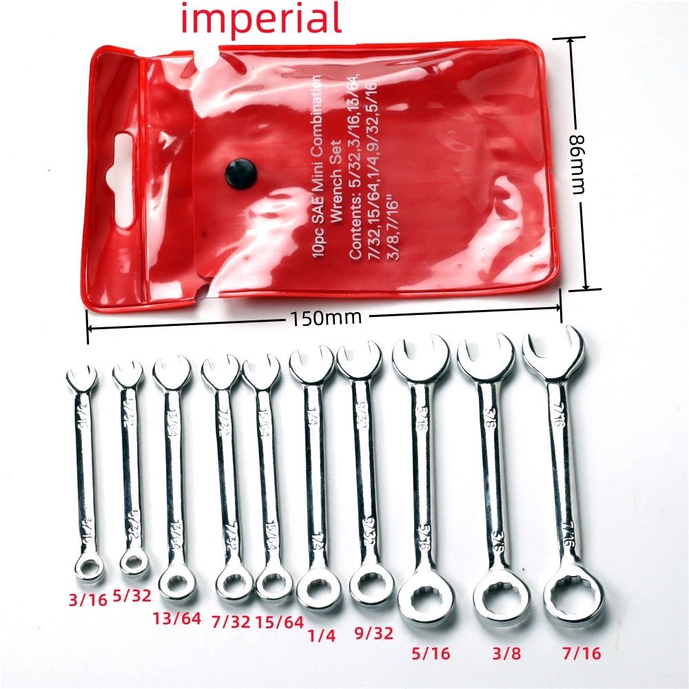 Durable Mini Spanner Wrenches Set Hand Tool Key Ring Spanner Explosion-Proof Pocket Metric Type Wrenches