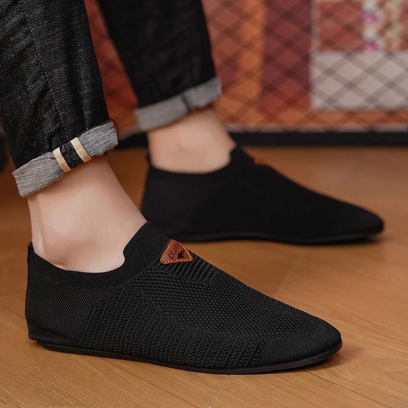 Mens Breathable Mesh Loafers Lightweight Slip On Driving Moccasins Casual Walking Shoes