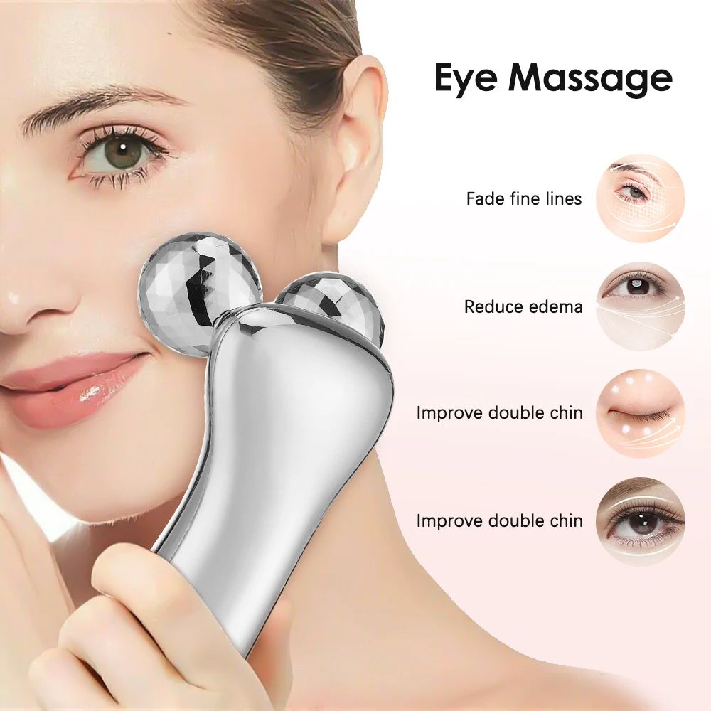 Electric Facial Slimming Roller, Facial Micro-current Beauty Instrument Face Lift Roller Massager