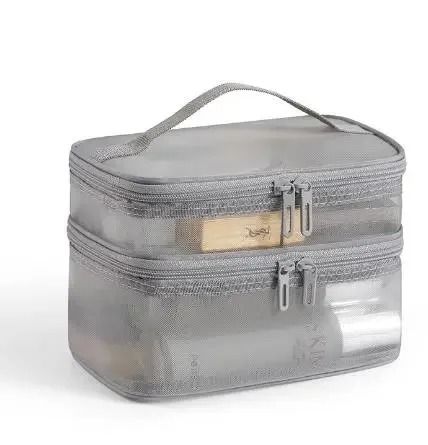 Nylon Double Layer Mesh Cosmetic Bag
