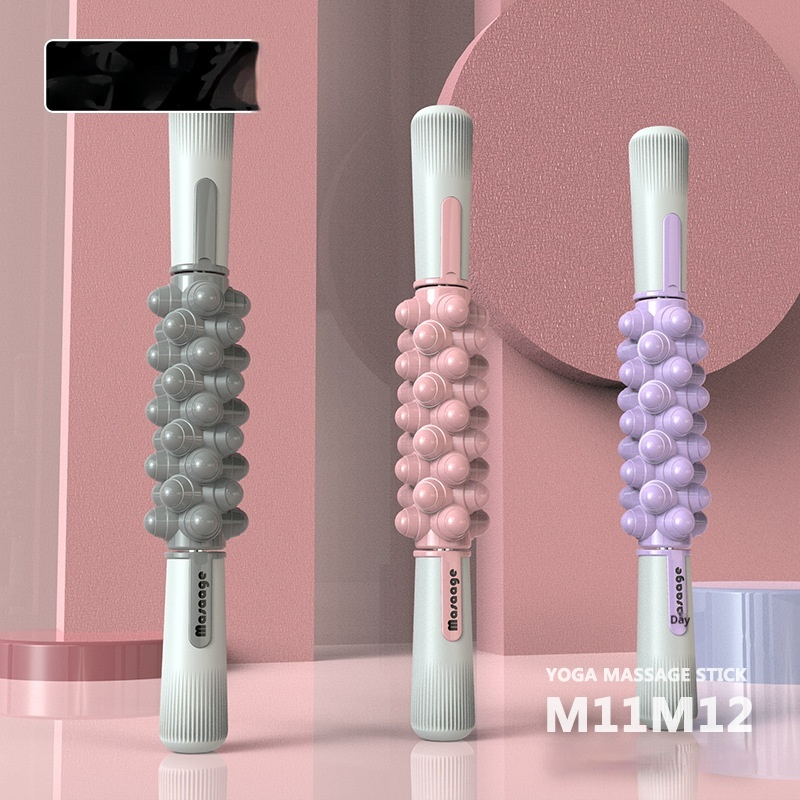 Yoga muscle relaxation, stretching roller, leg massage roller, fascia rod, muscle massage rod, mace leg magic