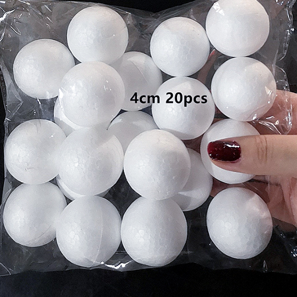 Round Styrofoam Balls Christmas Ball White Artificial Mini Foam Craft Balls DIY Wedding Party Festival Decor