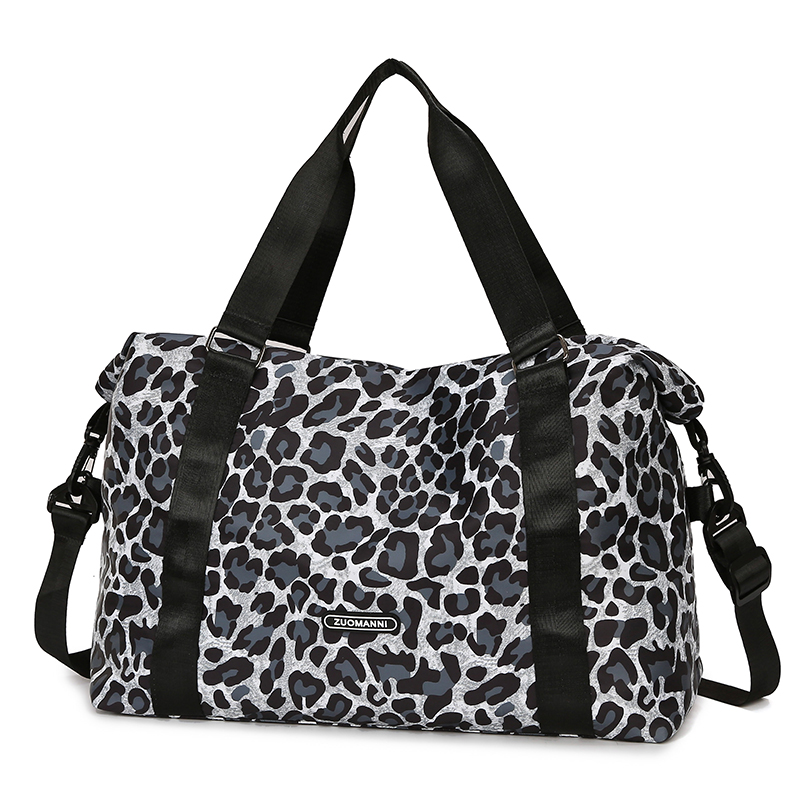 Leopard Print Travel Duffel Bag Large Capacity Gym Tote Weekend Luggage