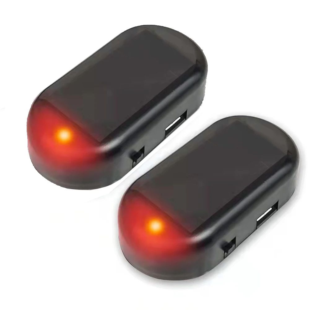 Solar Powered Car Fake Security Light – Super Bright Flashing Imitation Alarm Lamp, Wireless Anti-Theft Strobe Signal wi