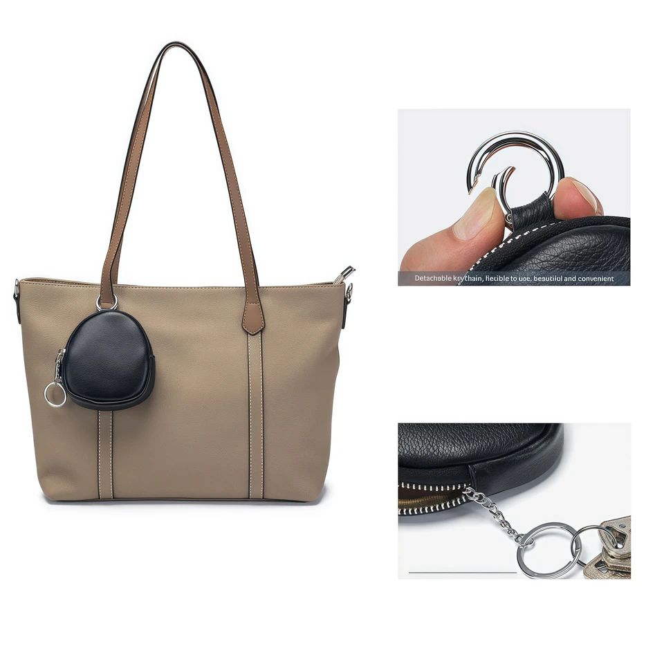 Leather RFID Keychain Wallet Pouch
