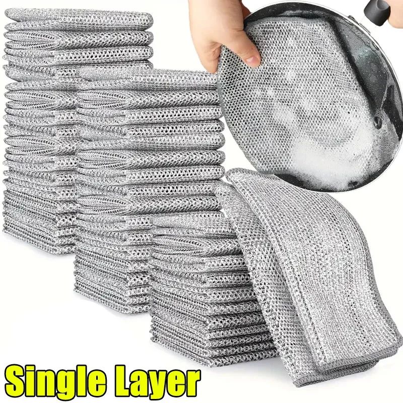 Double Sided Thickened Steel Wire Magic Cleaning Cloth