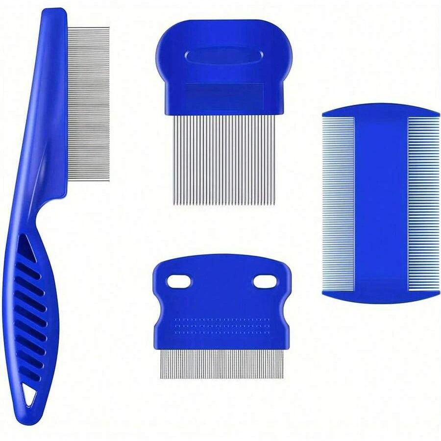 Professional Stainless Steel Flea and Tear Stain Grooming Comb Set for Dogs and Cats