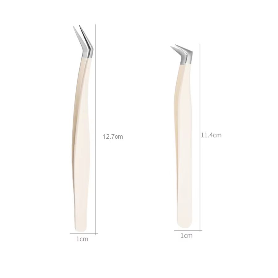 Premium Stainless Steel Eyelash Extension Tweezers Rose Gold