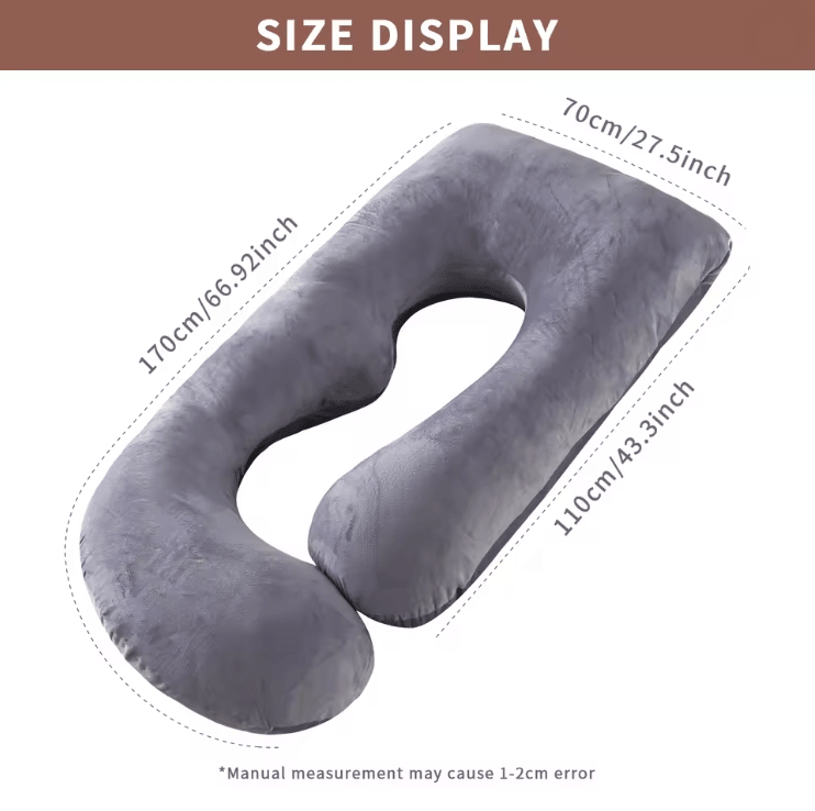 G Shaped Pregnancy Pillow Full Body Maternity Support with Removable Cover