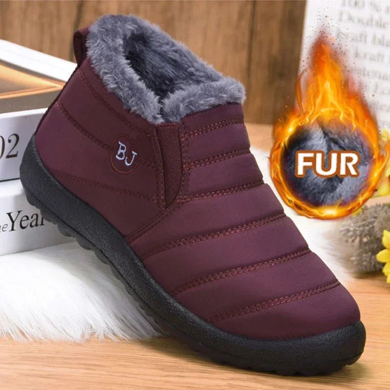 WinterShield Women Waterproof Snow Boots – Plush Insulated Ankle Warm Boots