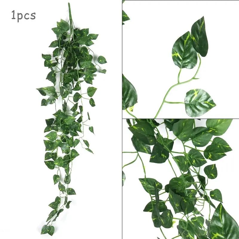 35.4-Inch Artificial Ivy Leaf Garland – Realistic Hanging Green Vine for Home & Garden Decor