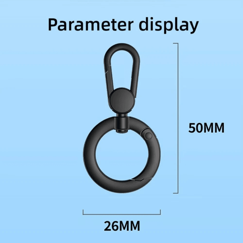 Metal Phone Lanyard Patch Rotatable Buckle Secure Hanging Clip