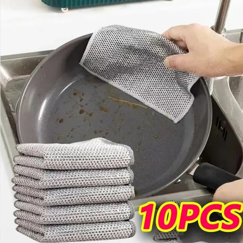 Multi-Purpose Silver Wire Kitchen Cleaning Cloths