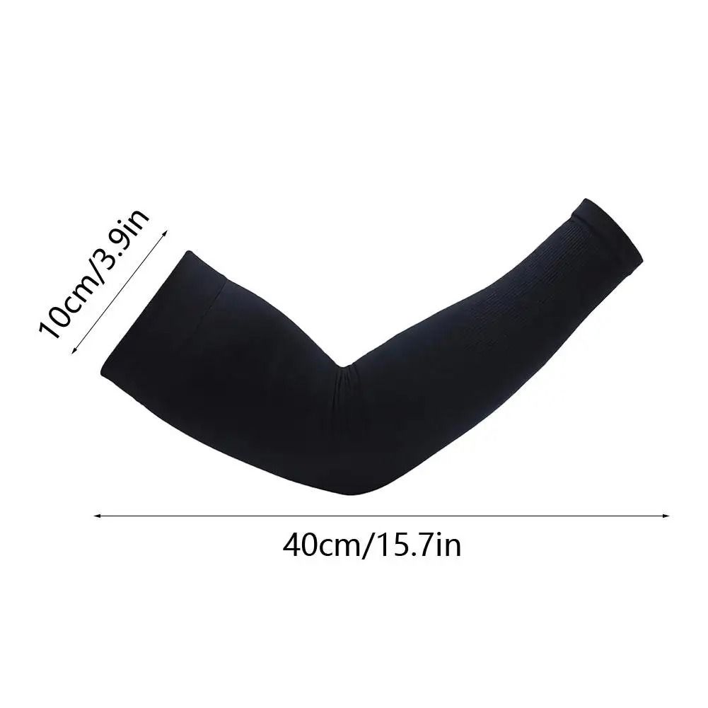 Mens Plus Size Ice Silk Sunscreen Sleeves - UV Protection Arm Covers
