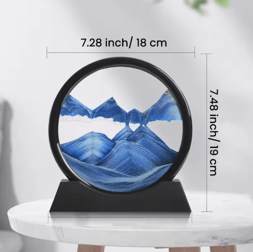 3D Moving Sand Art Frame – Relaxing Hourglass Sandscape Decor