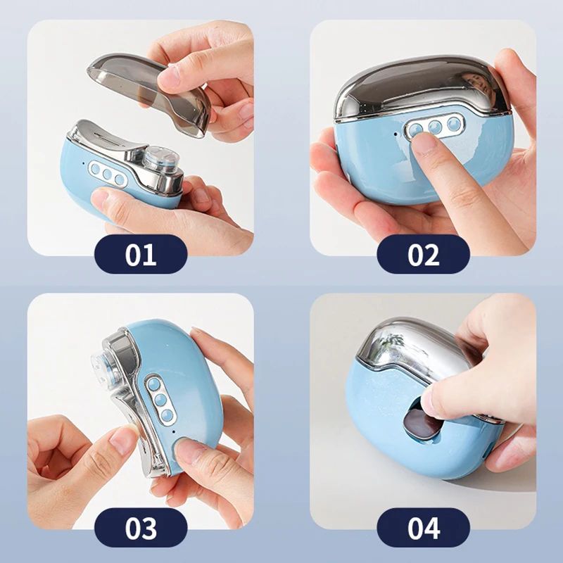 4 in 1 Electric Nail Clipper with UV Lamp and Polisher