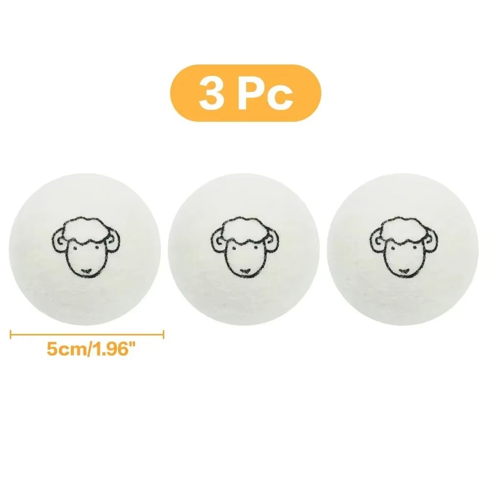 Reusable Wool Dryer Balls Natural Fabric Softener Laundry Set