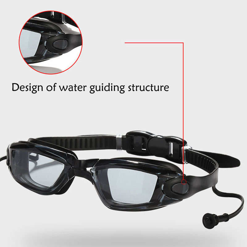 Anti Fog Swimming Goggles with Earplugs & UV Protection