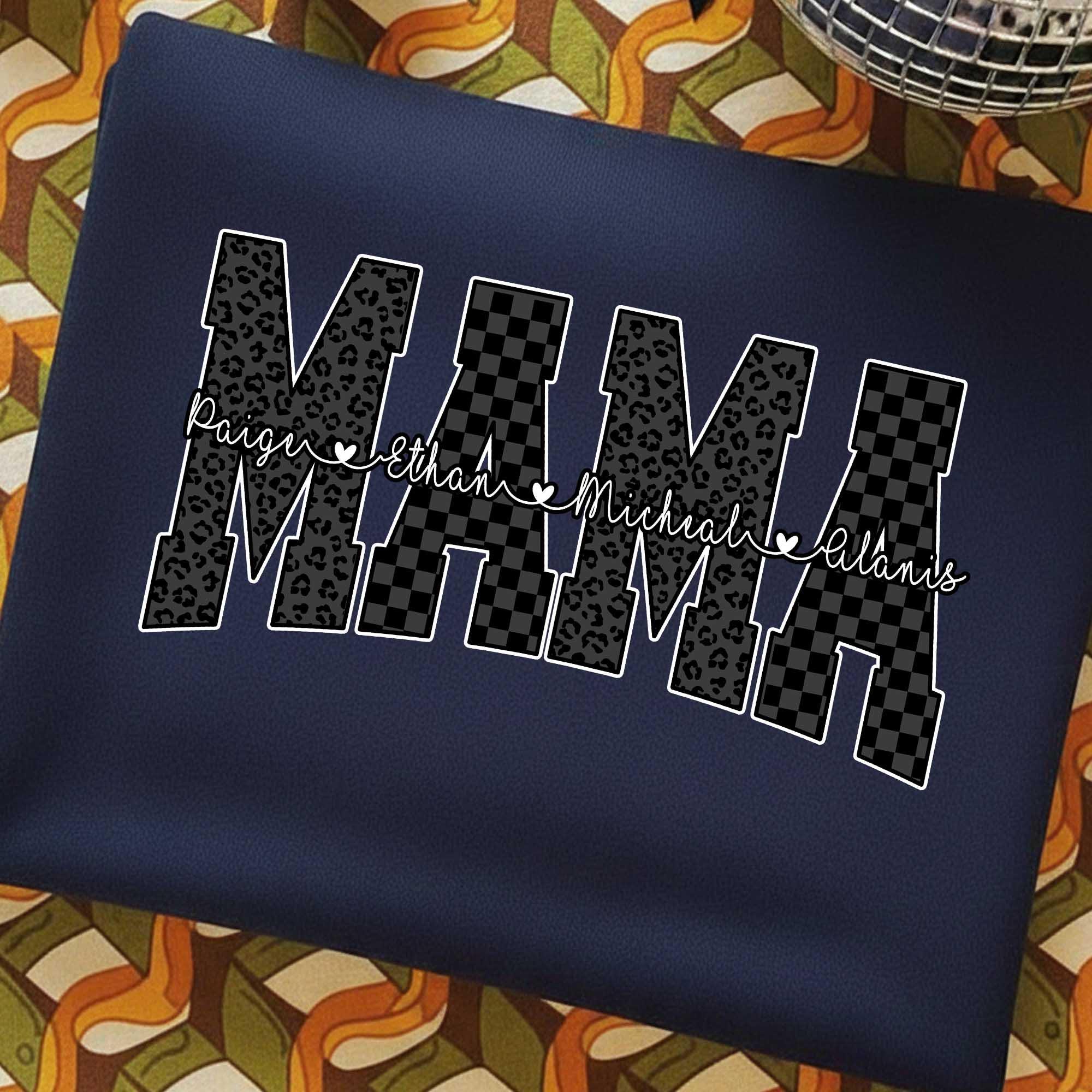 Mimi Shirt Personalized Grandma Names Graphic Tee Custom Mimi T-Shirt Cute Family Top