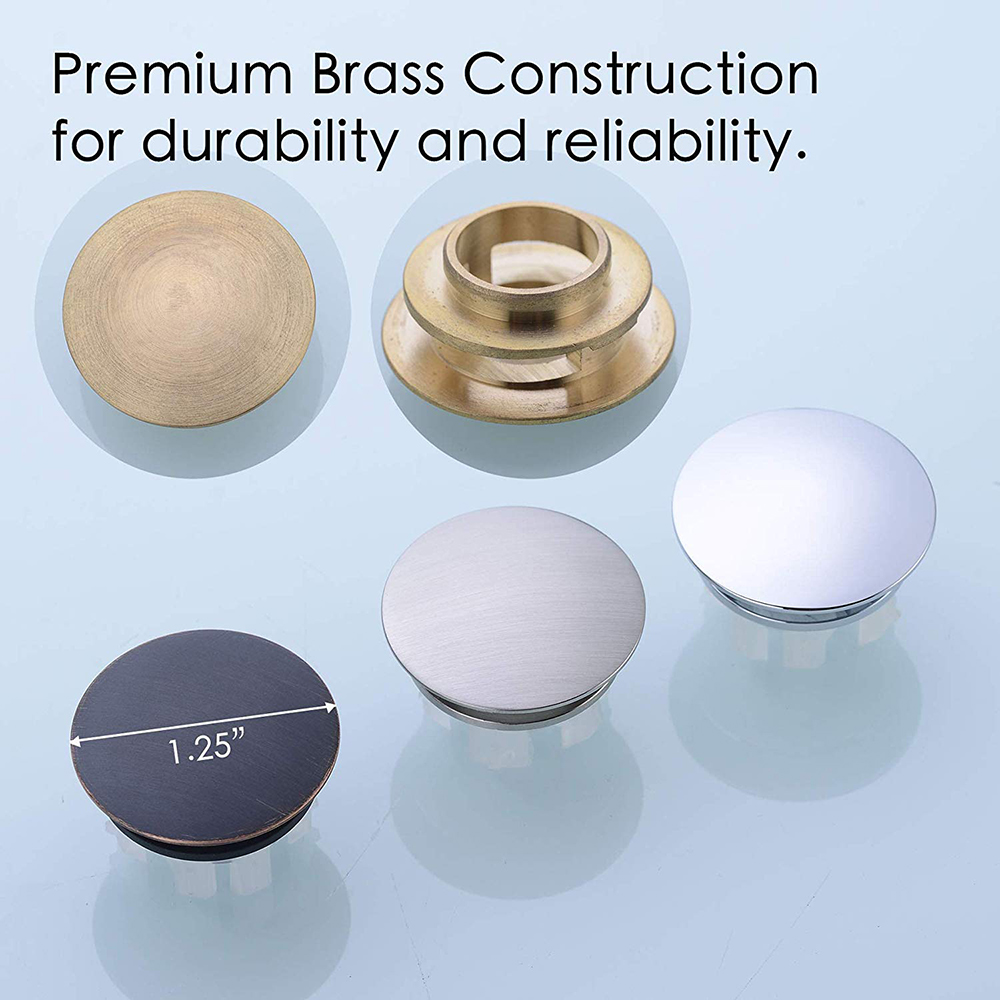 Premium Brass Sink Overflow Cover Bathroom Hole Cap Decorative Trim Finish