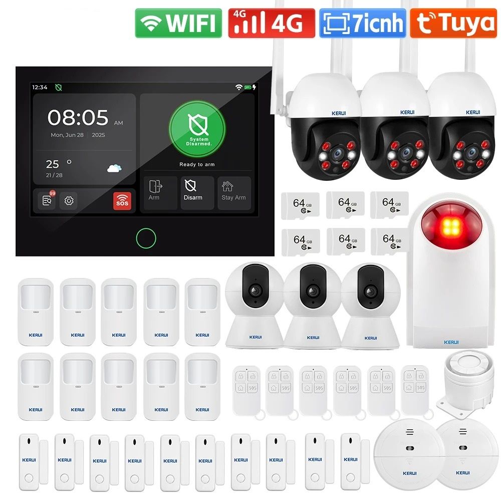 7-Inch HD Touchscreen Smart Security Hub - 4G WiFi Home Command Center