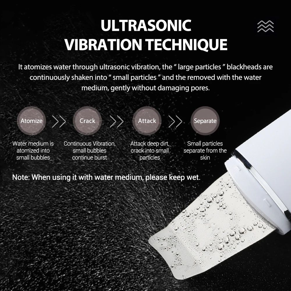 Electric Skin Scrubber Blackhead Remover Deep Clean Facial Spatula