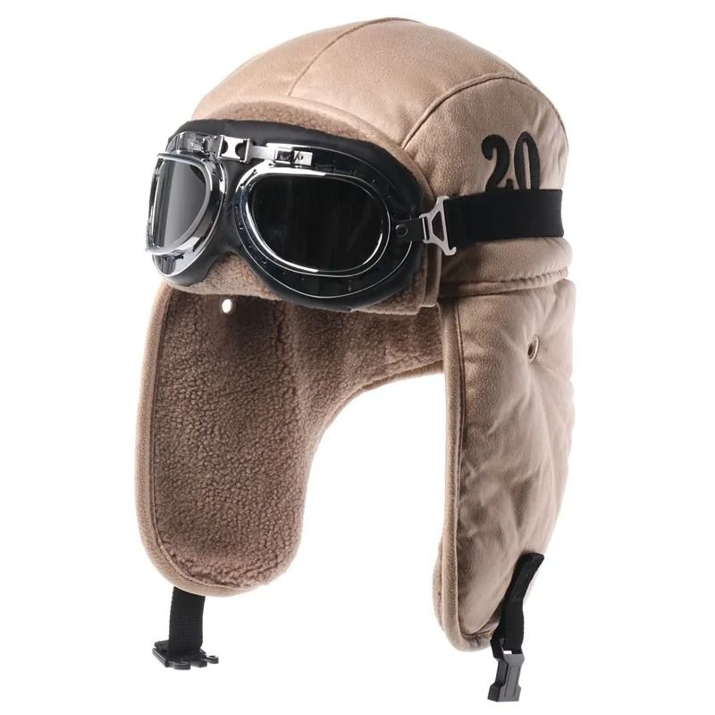 Synthetic Leather Thermal Bomber and Pilot Hat