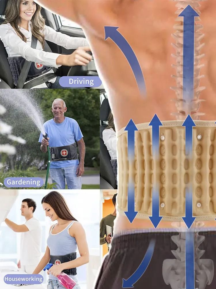 Adjustable Air Decompression Spine Support Brace for Back & Scoliosis Relief
