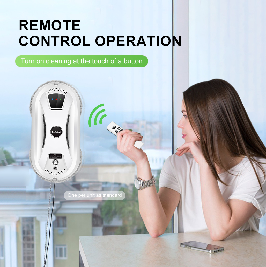 PuRuiKai Ultra Thin Robot Vacuum & Electric Window Cleaning Robot with Remote