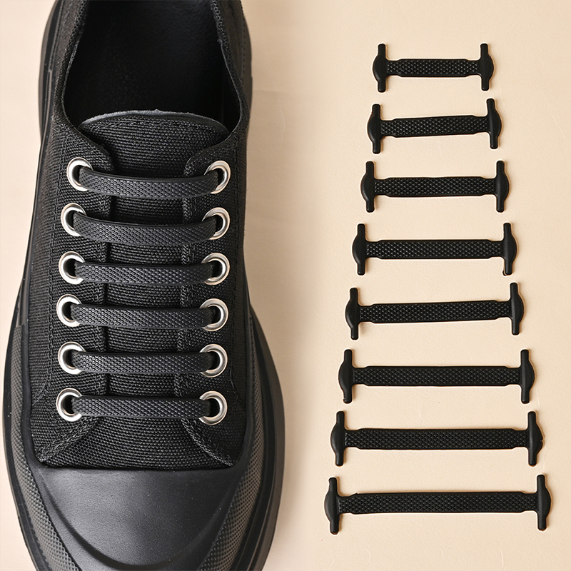 No Tie Silicone Shoelaces Elastic Lazy Silicone Laces for Shoes, Color Options, Easy-to-Use Rubber Laces