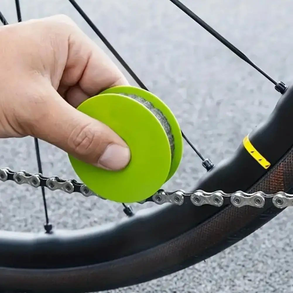 Compact Bicycle Chain Lubricator & Cleaner Roller - Easy Bike Chain Oiler for Smooth, Quiet Rides