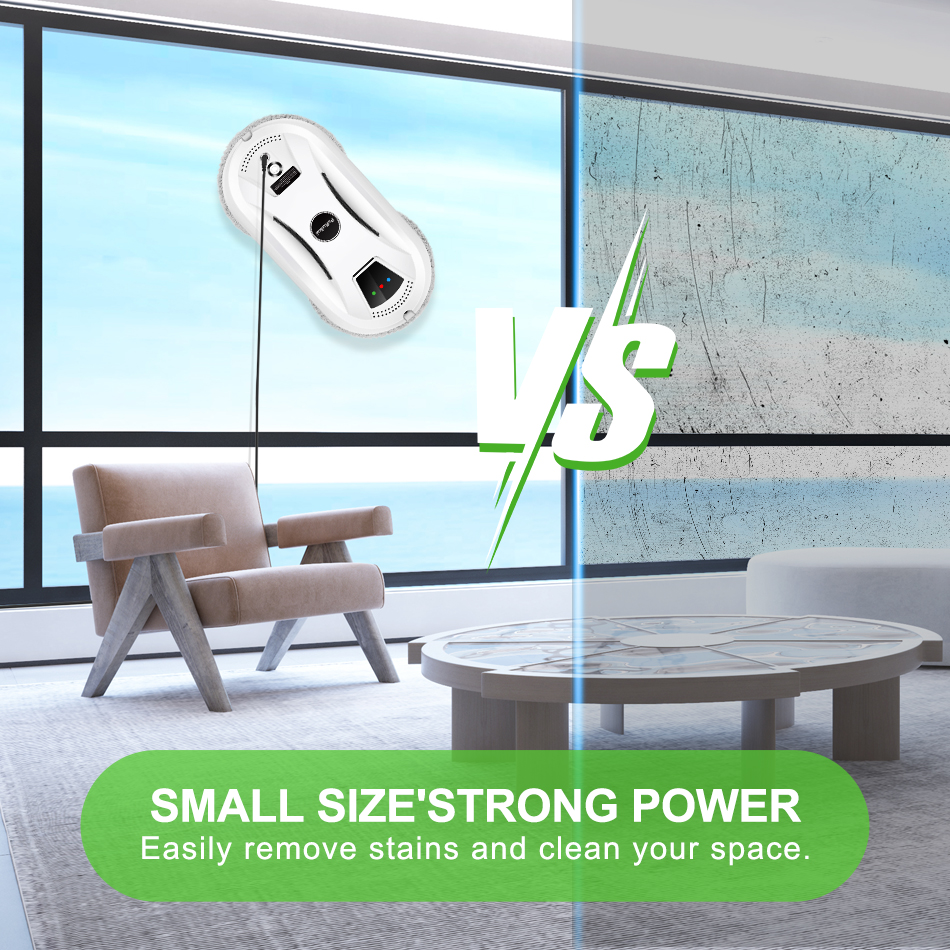 PuRuiKai Ultra Thin Robot Vacuum & Electric Window Cleaning Robot with Remote