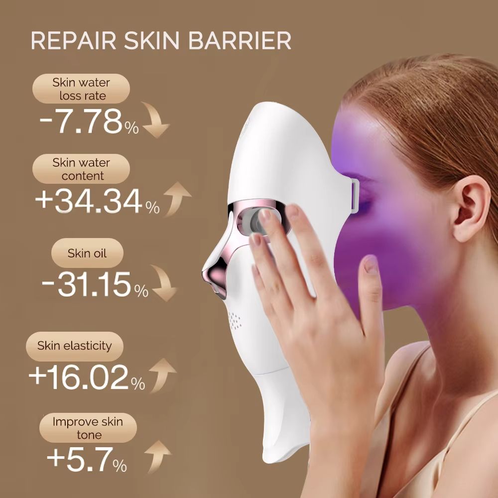 7-Color LED Face & Neck Mask – Skin Rejuvenation, Anti-Aging & Whitening Beauty Treatment