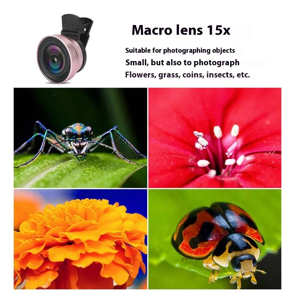 Professional HD 2-in-1 Wide Angle and Macro Smartphone Lens Kit