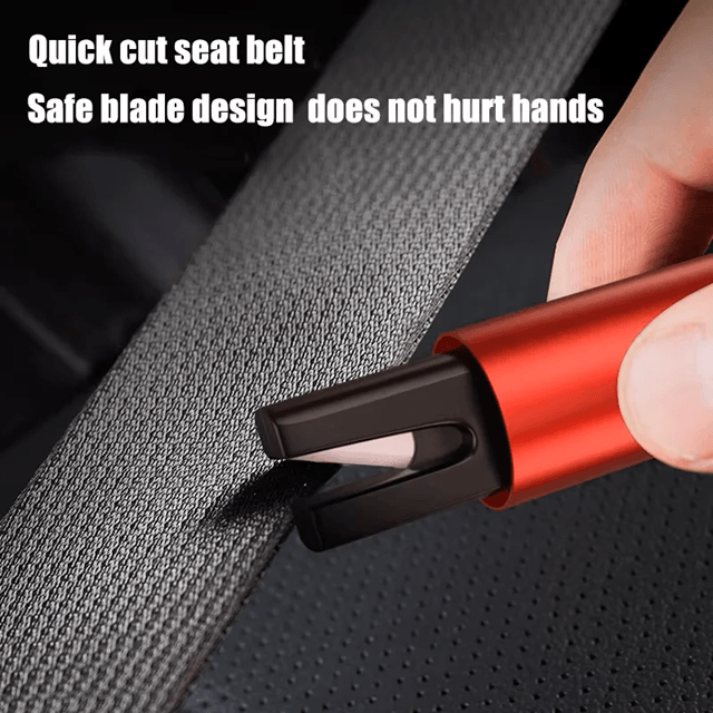 2 in 1 Car Escape Tool with Window Breaker and Seatbelt Cutter