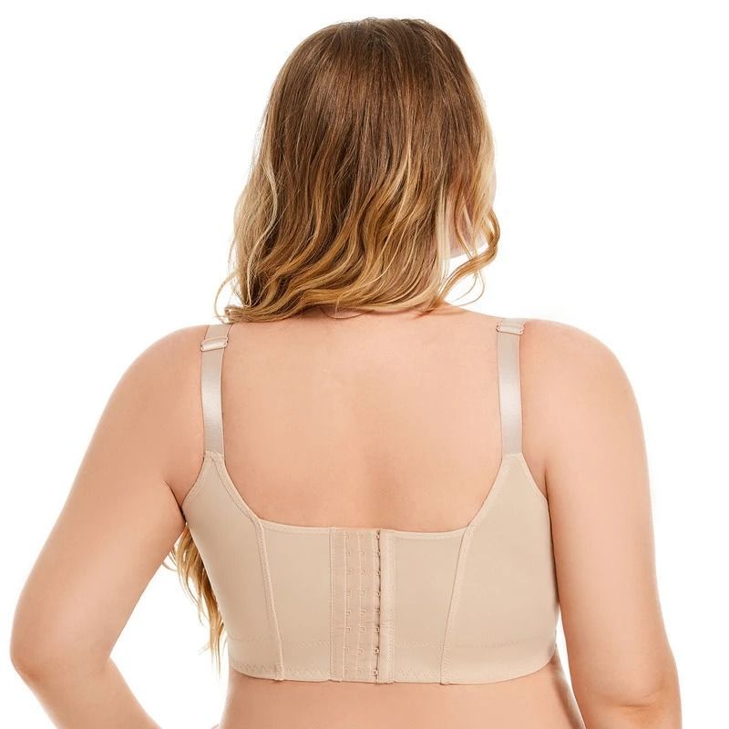 Women Full Coverage Push Up Underwire T Shirt Bra Smooth Back Fat Smoothing Brassiere