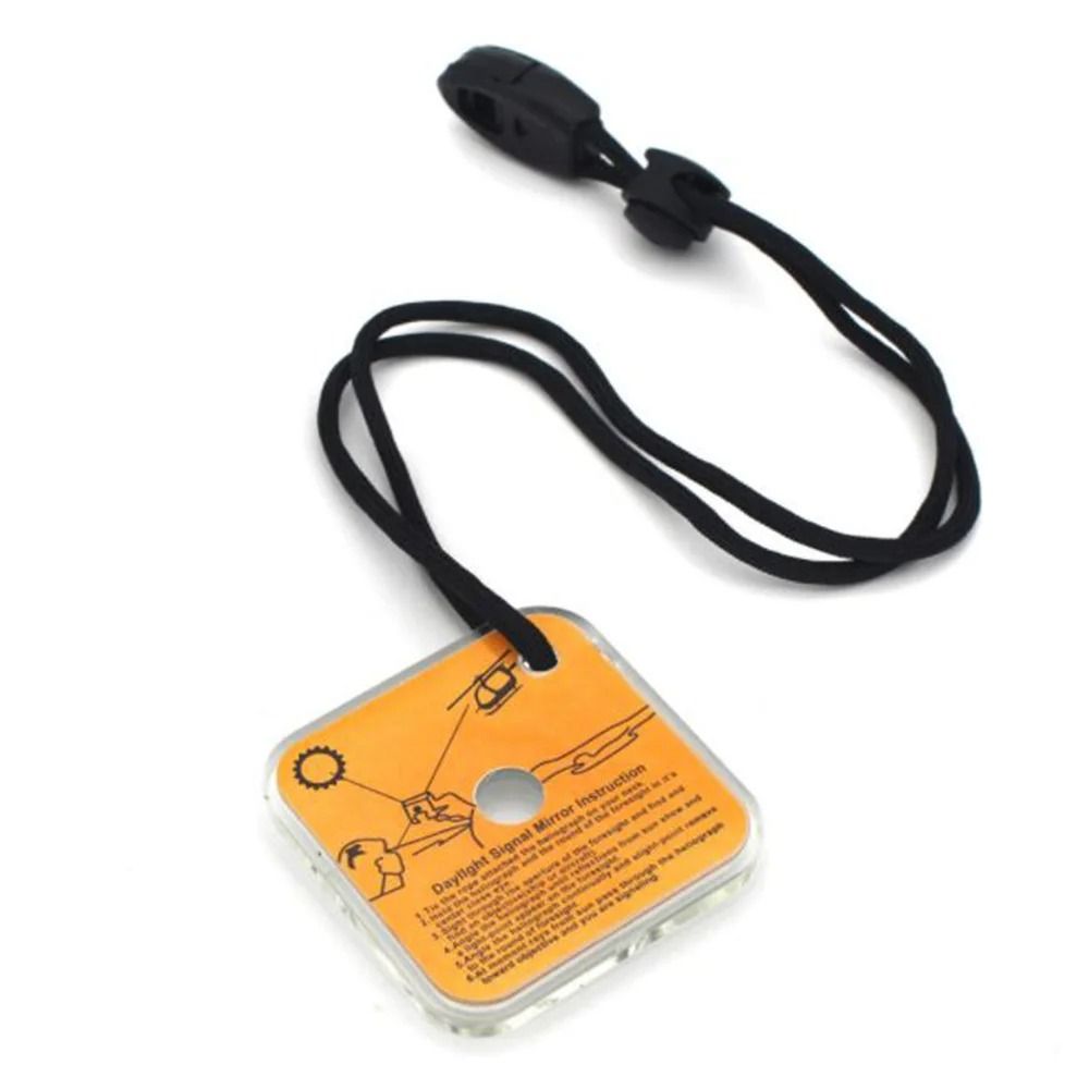Survival Signal Mirror Emergency Reflective Signal Mirror Outdoor Camping Tool