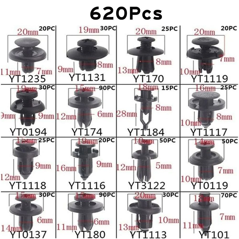 Car Plastic Retainer Clip Kit for Trim and Bumper Repair
