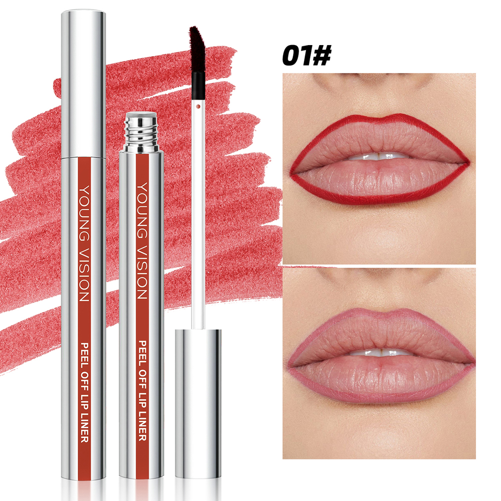 Tear Off Lip Liner, Peel Off Lip Liner Matte, Smudge Free Hook and Loop Lip Pencil, Long Lasting Makeup Pencil